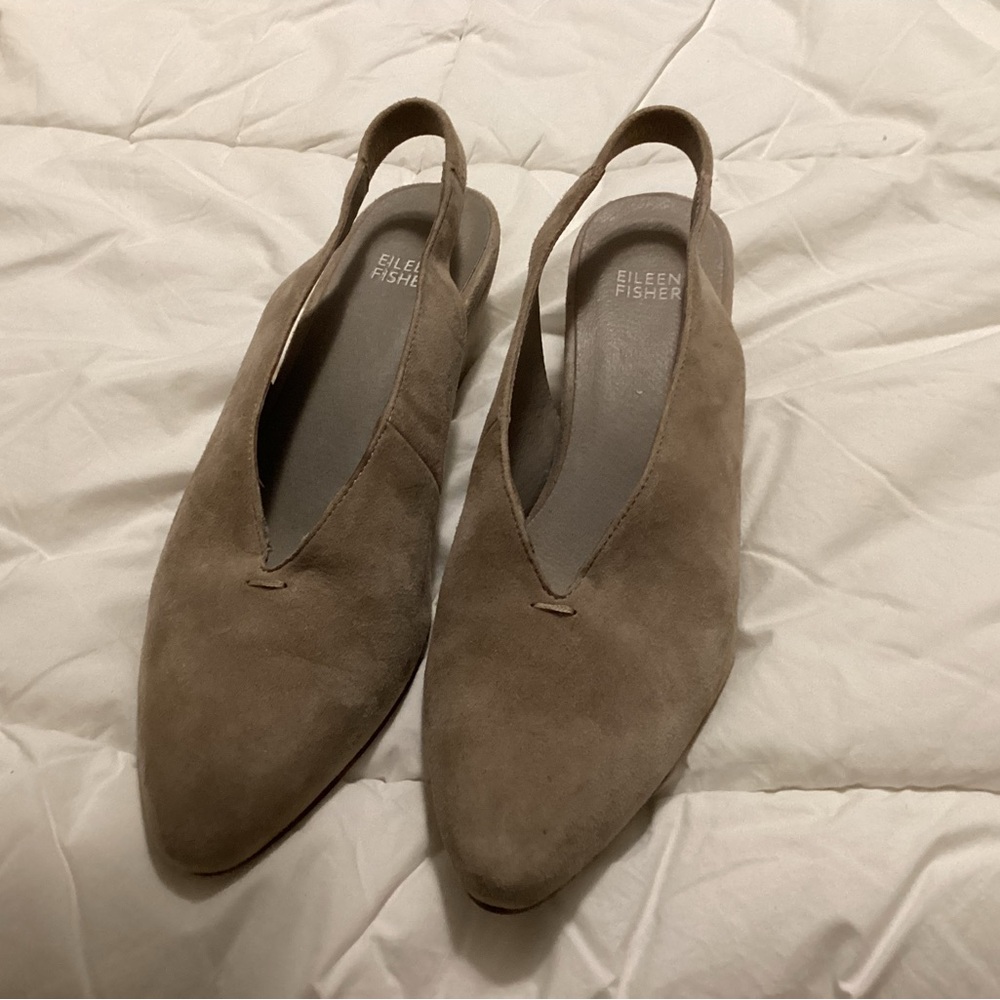 Eileen Fisher Women's Tan Slingback Shoes